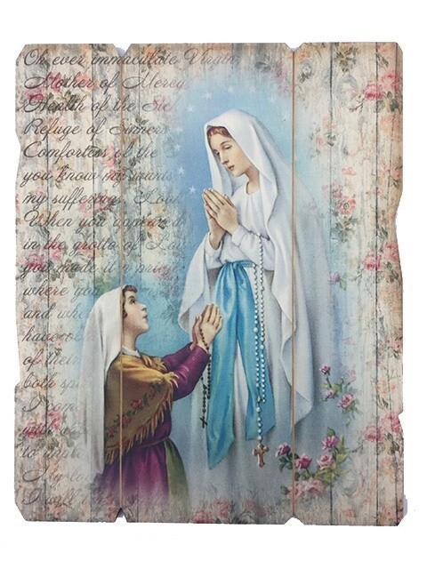 Vintage Saint Plaque, Style: OL Lourdes