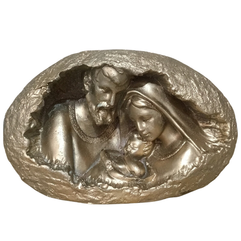 Holy Family Gold/White Ornament