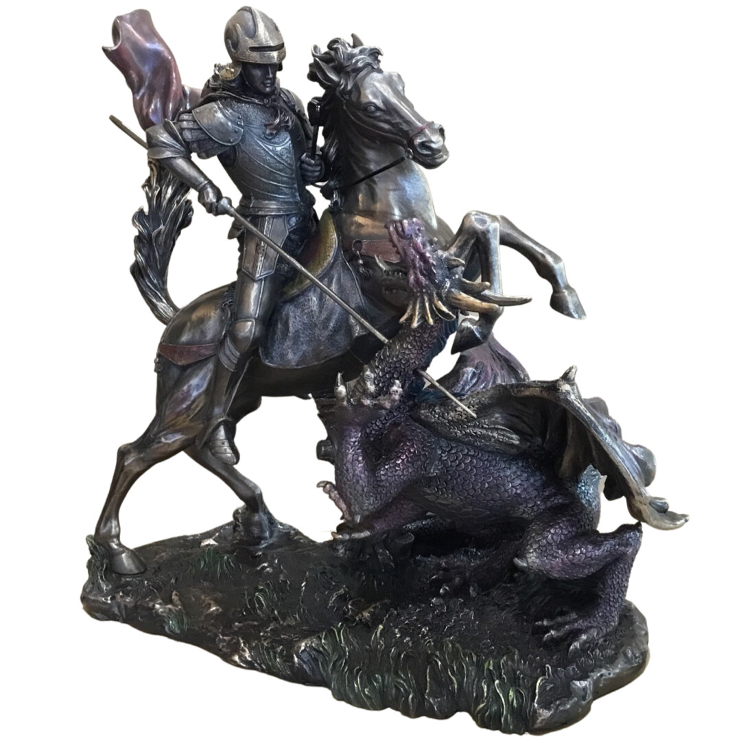 St George slaying the Dragon - Bronze