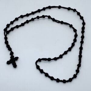 Rope Rosary Necklace, Style: Thin