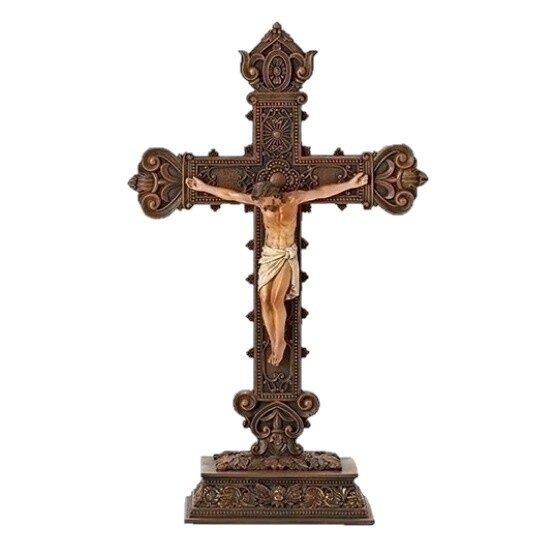 JS 14" TBLTOP CRUCIFIX