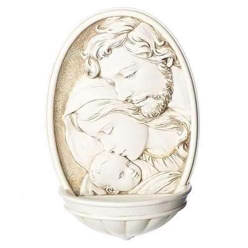 Roman JS Holy Water Fonts - 8" Holy Family