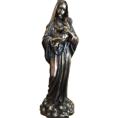 Mother Mary with Jesus - Bronze
