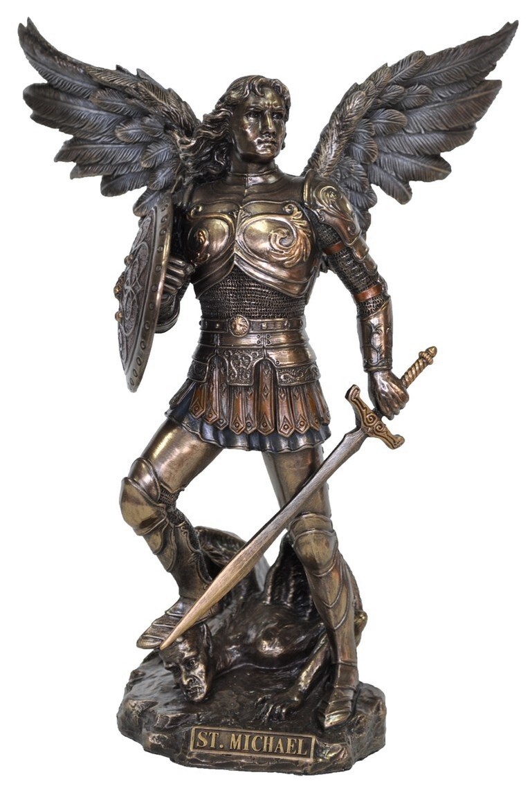 St Michael with Sword 23cm - Bronze