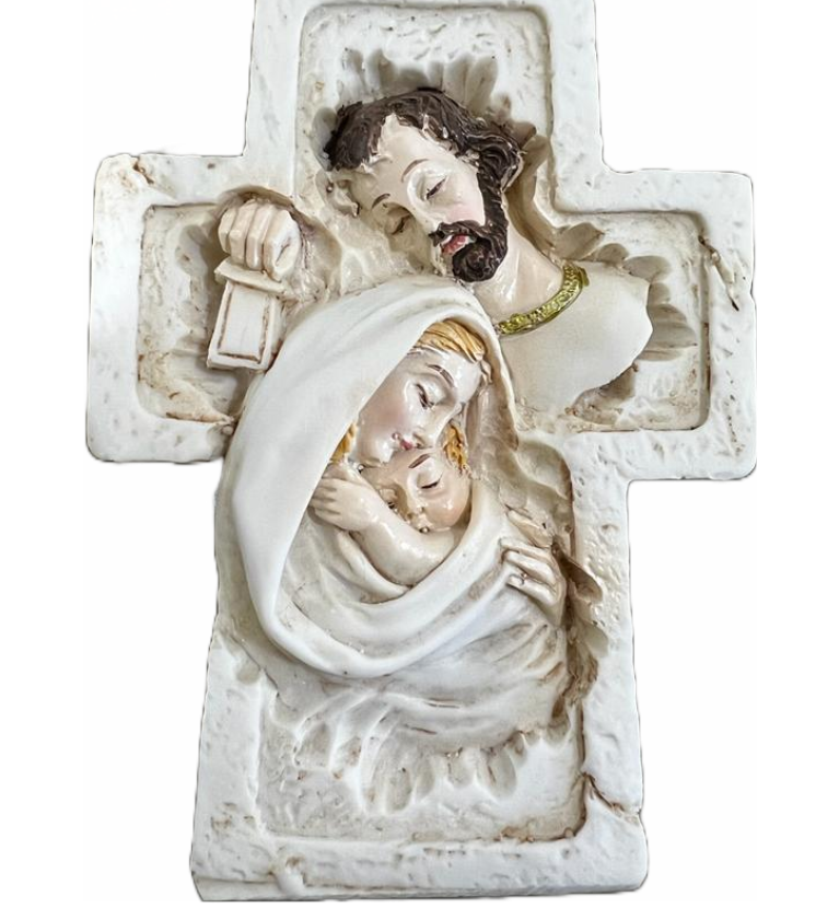 Holy Family with Cross Ornament