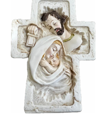 Holy Family with Cross Ornament