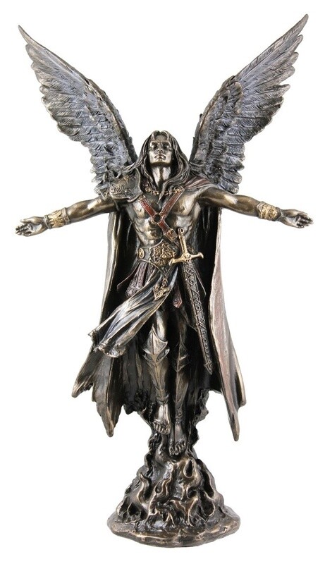 Archangel Uriel Ascending (small) 27cm - Bronze