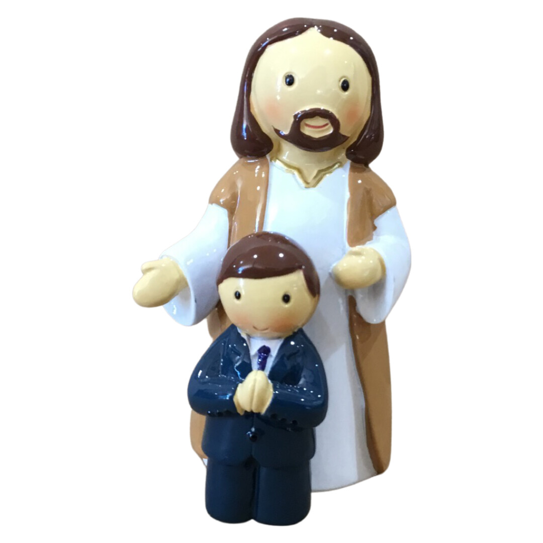 First Communion Jesus &amp; Boy Statue (Little Drops)