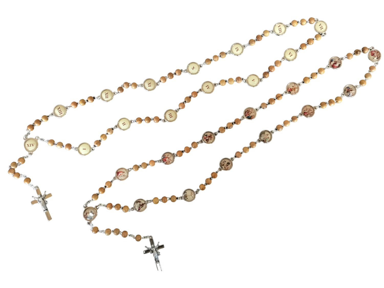 CHAPLET W/STATIONS CROSS-WOOD