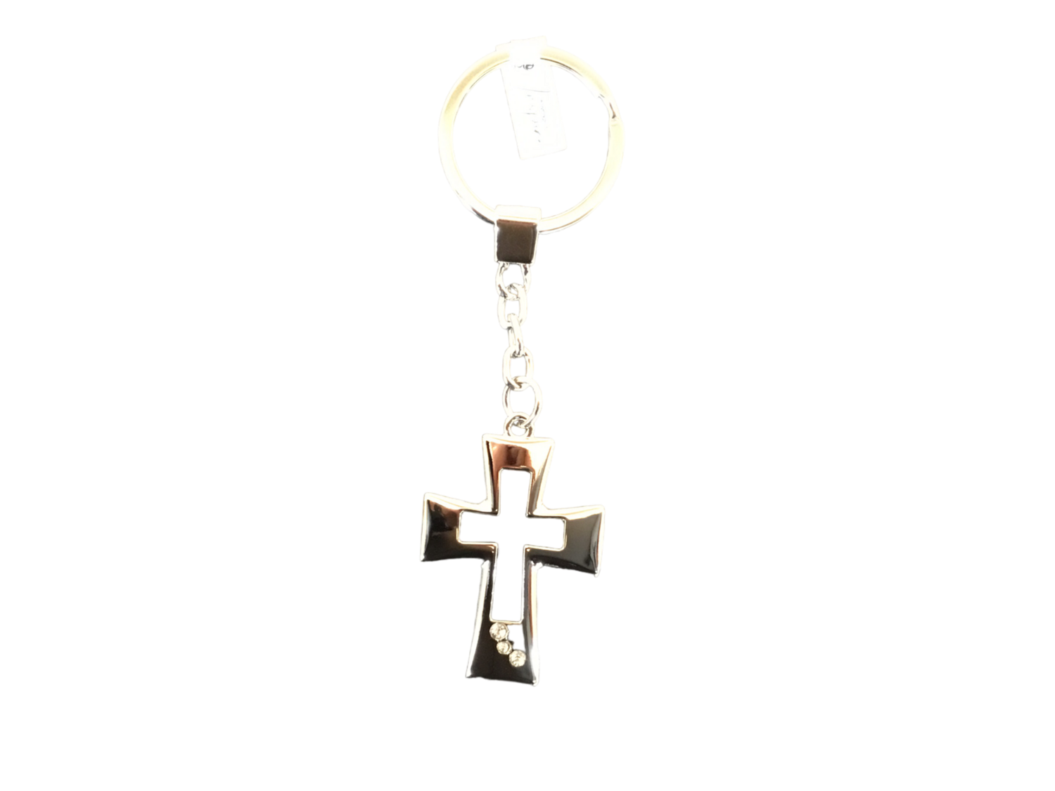 KEYRING - CROSS WITH DIAMENTE