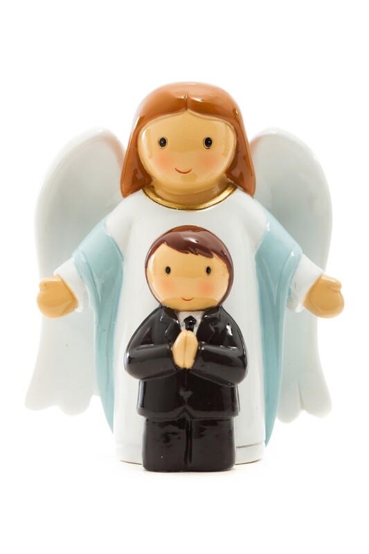 First Communion Angel &amp; Boy Statue (Little Drops)