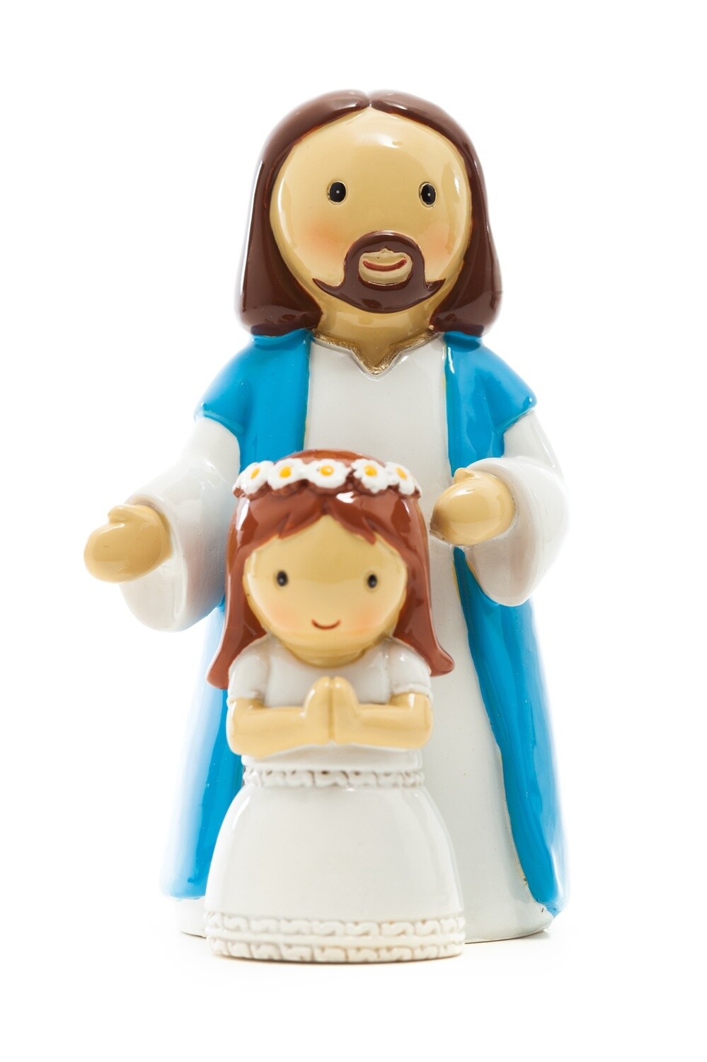 First Communion Jesus &amp; Girl Statue (Little Drops)