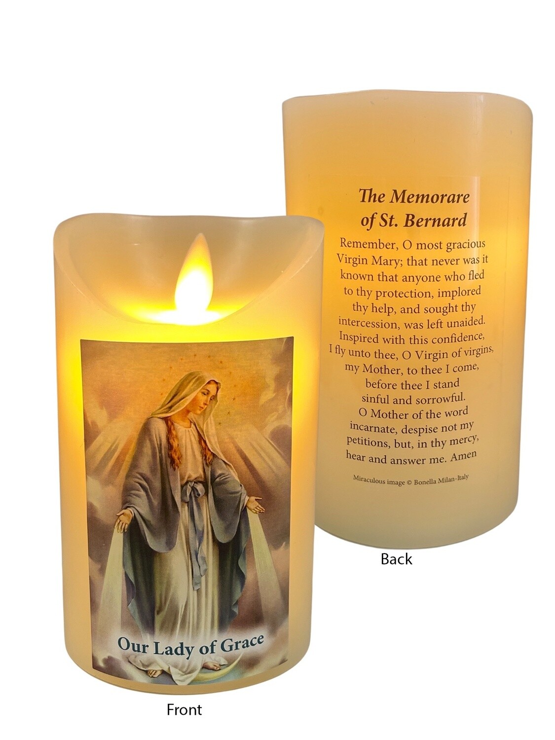 LED WAX CANDLE, Saint: MIRACULOUS