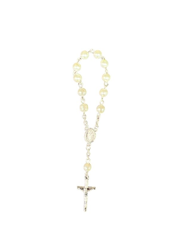 SS Baby 6mm Bracelet Rosary Silver