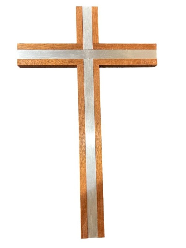 Wall Cross Silver Inlaid