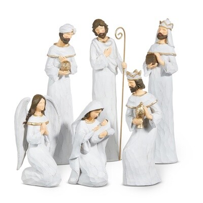 All Is Calm - 30cm/12&quot; White Nativity