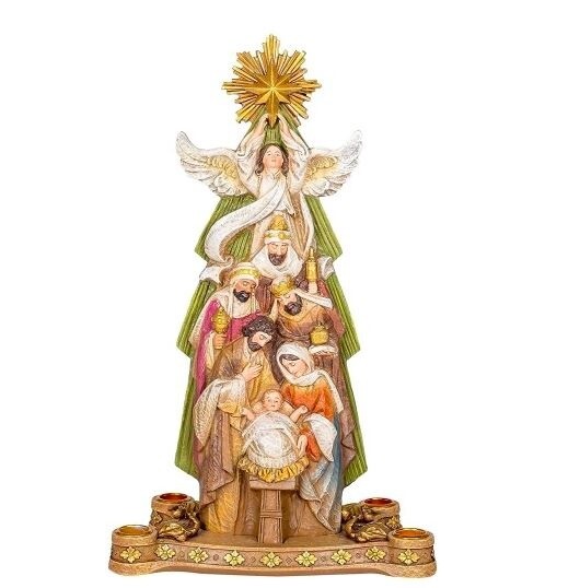 Nativity Under Star Candle Holder