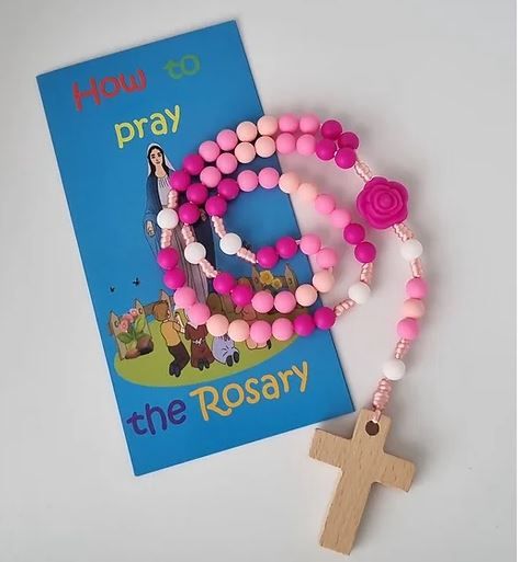 Children’s Silicone Rosary, Colour: Coloured