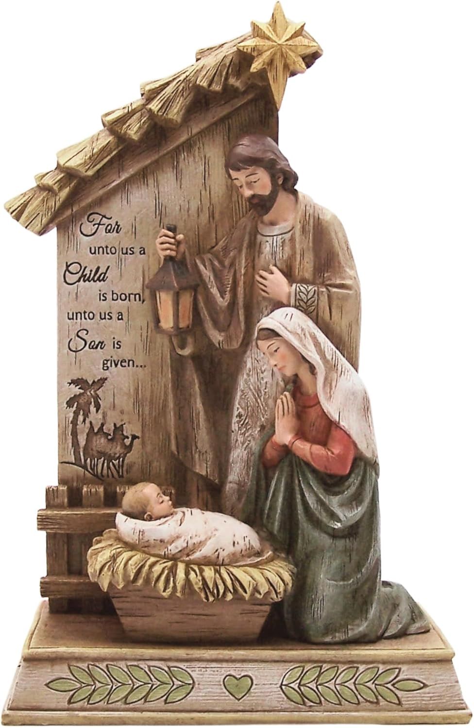 10.25&quot; Holy Family Under Star Verse on Wall