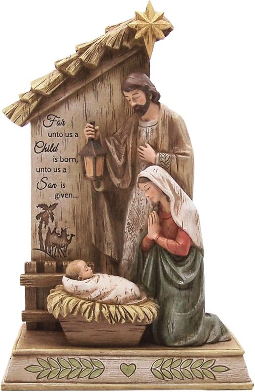 10.25&quot; Holy Family Under Star Verse on Wall