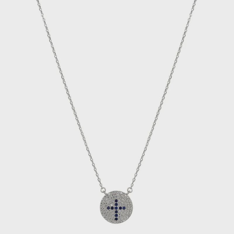 AVE BLUE CROSS NECKLACE