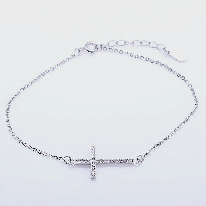 AVE KAROLINA SIDE CROSS BRACELET, Colour: SILVER