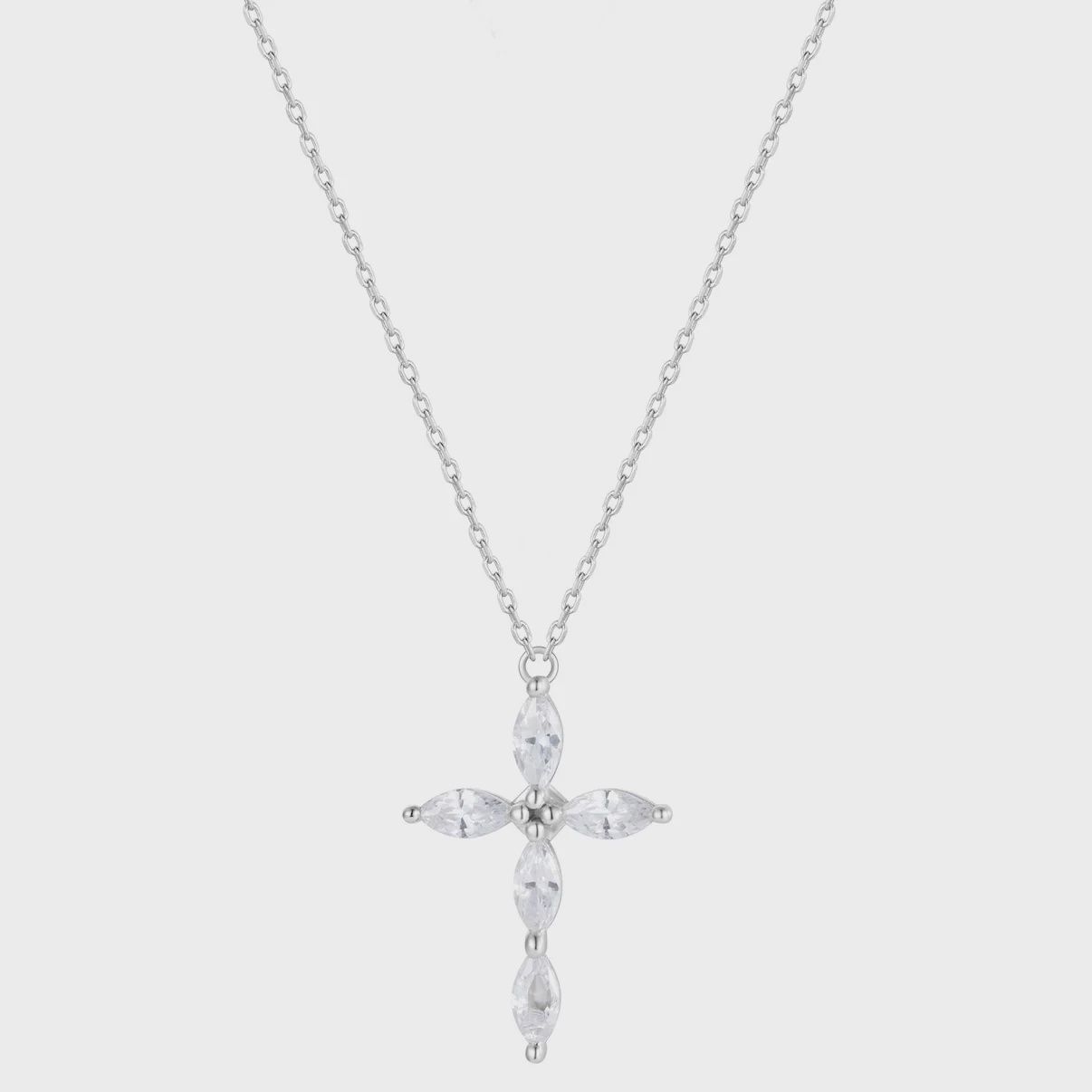 AVE NERIAH CROSS NECKLACE, Colour: SILVER