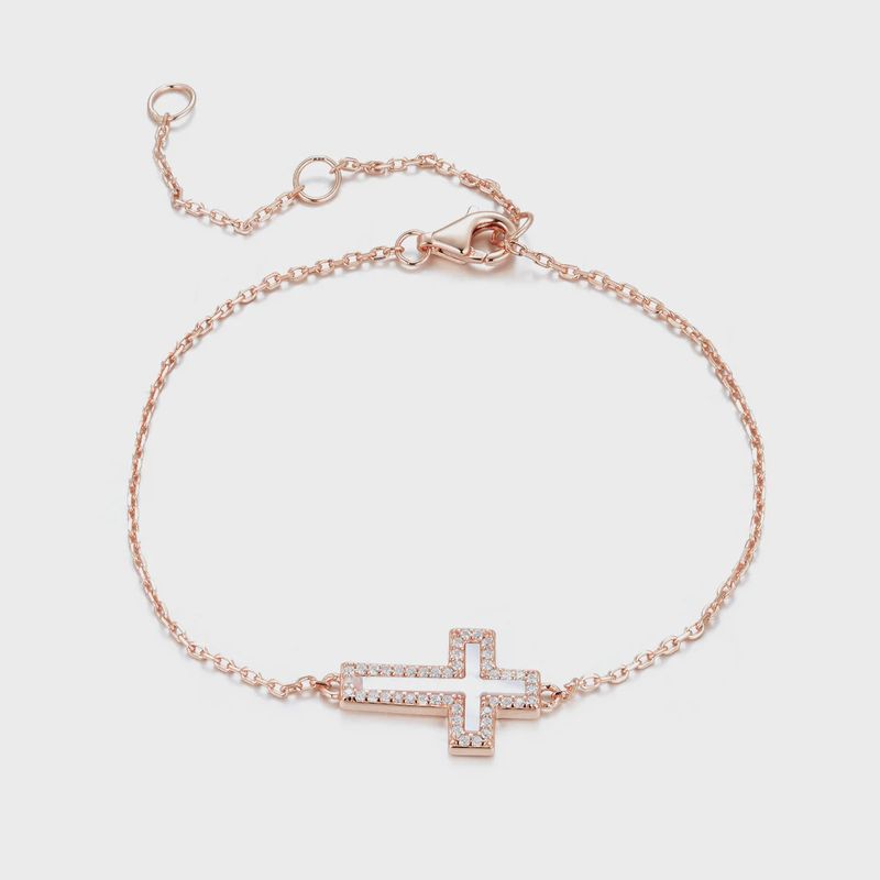 AVE ISABELLA PEARL CROSS BRACELET