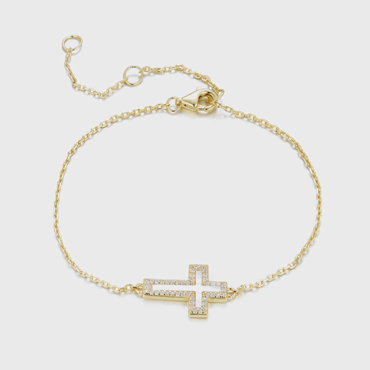 AVE ISABELLA PEARL CROSS BRACELET, Colour: GOLD