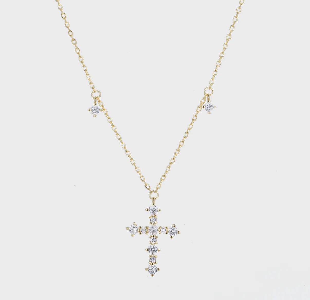 AVE MILANA CRYSTAL CROSS NECKLACE, Colour: GOLD