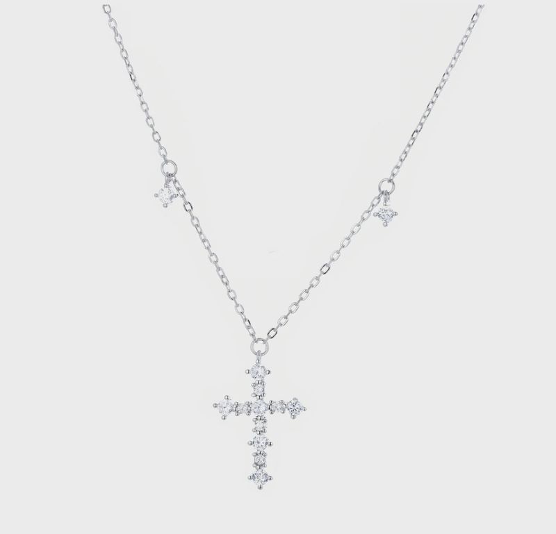AVE MILANA CRYSTAL CROSS NECKLACE