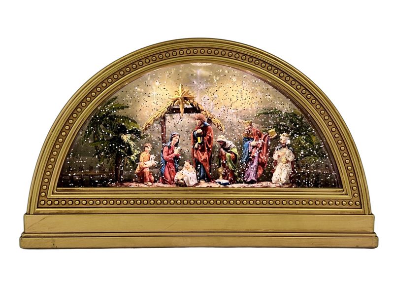 Nativity Set w/Water Spinning