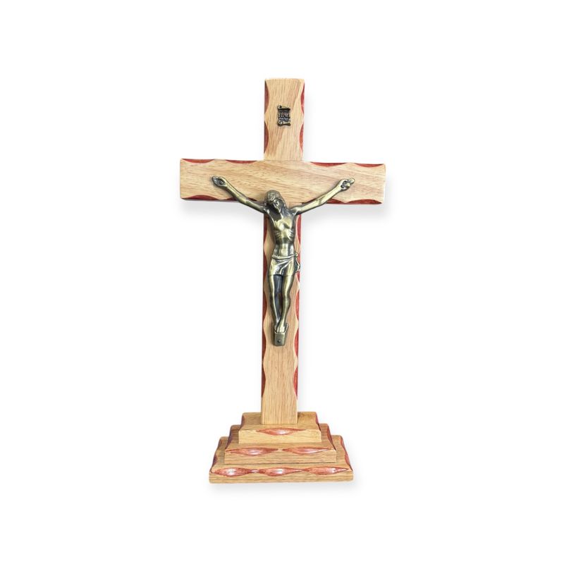 Large Wooden cross with Crucifix Standing