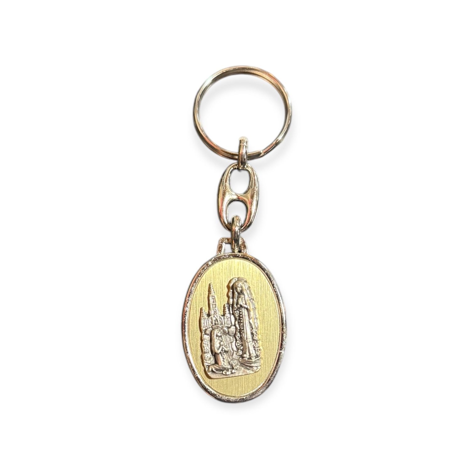 O.L LOURDES METAL KEYRING