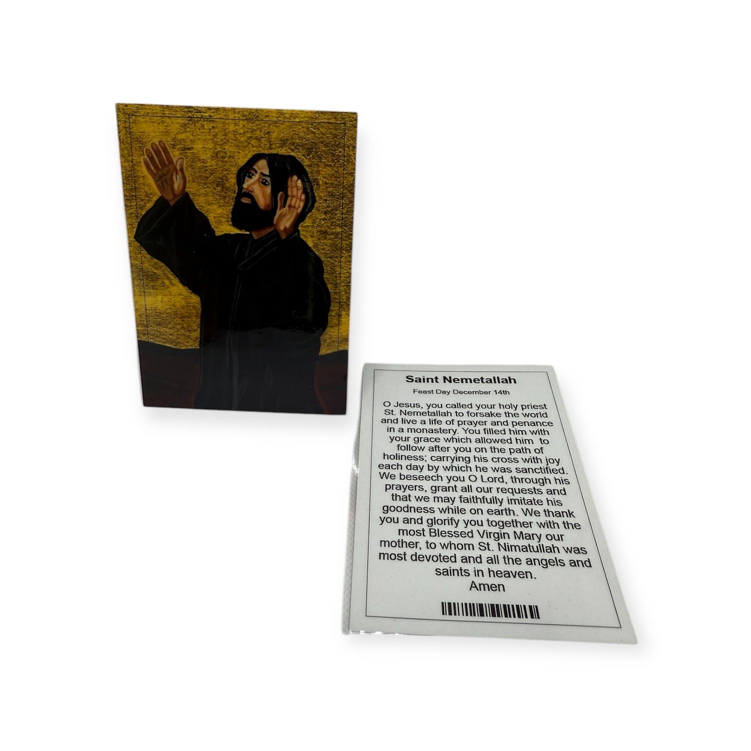 St Nemetallah Prayer Card