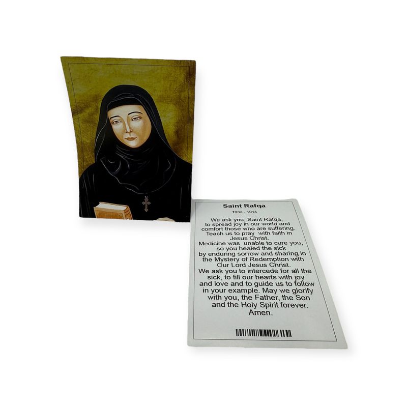 St Rafqa Prayer Card