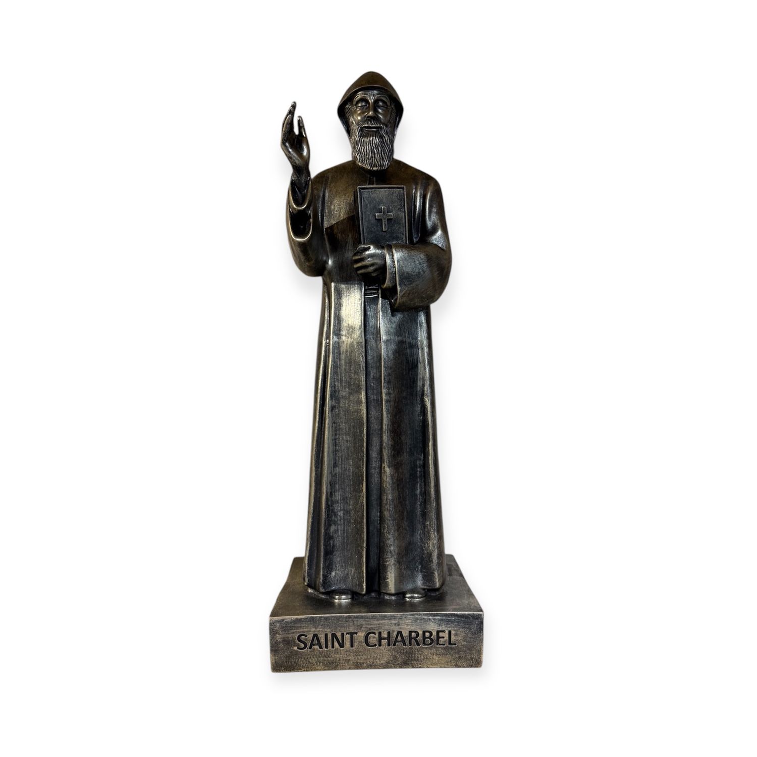 69CM St Charbel - Bronze