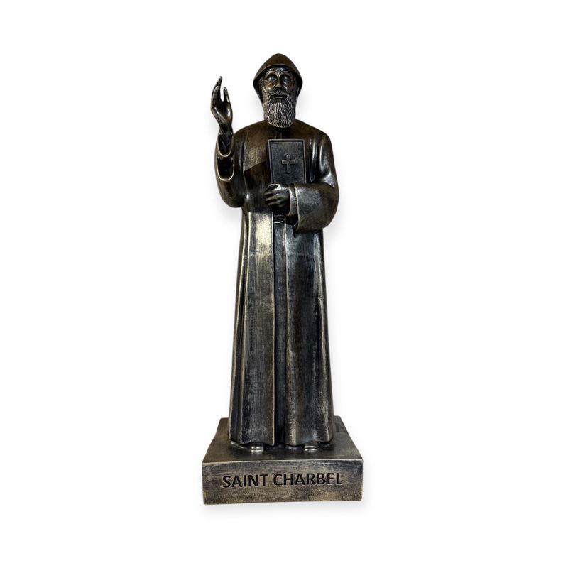 69CM St Charbel - Bronze