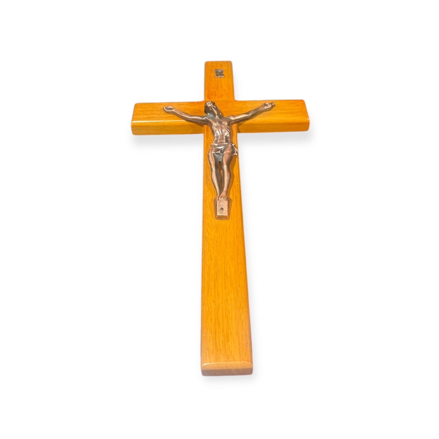 Wooden Cross with Crucifix - Light Brown