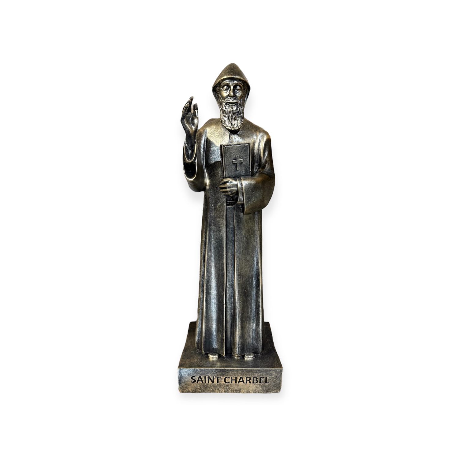 56CM St Charbel - Bronze