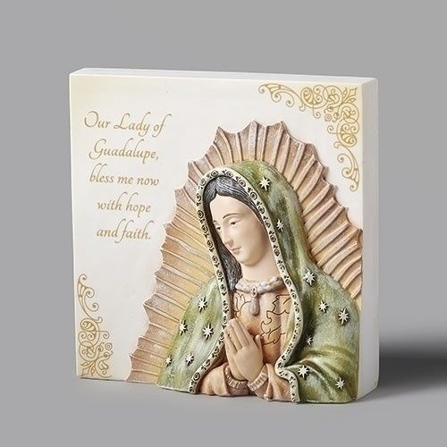 11.5cm/4.5&quot; Tabletop Plaque, Style: Our Lady of Guadalupe