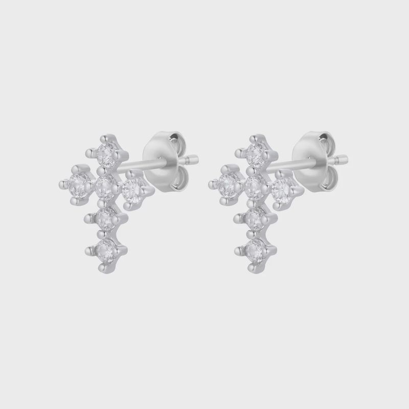 AVE ANISE MINI CROSS EARRINGS