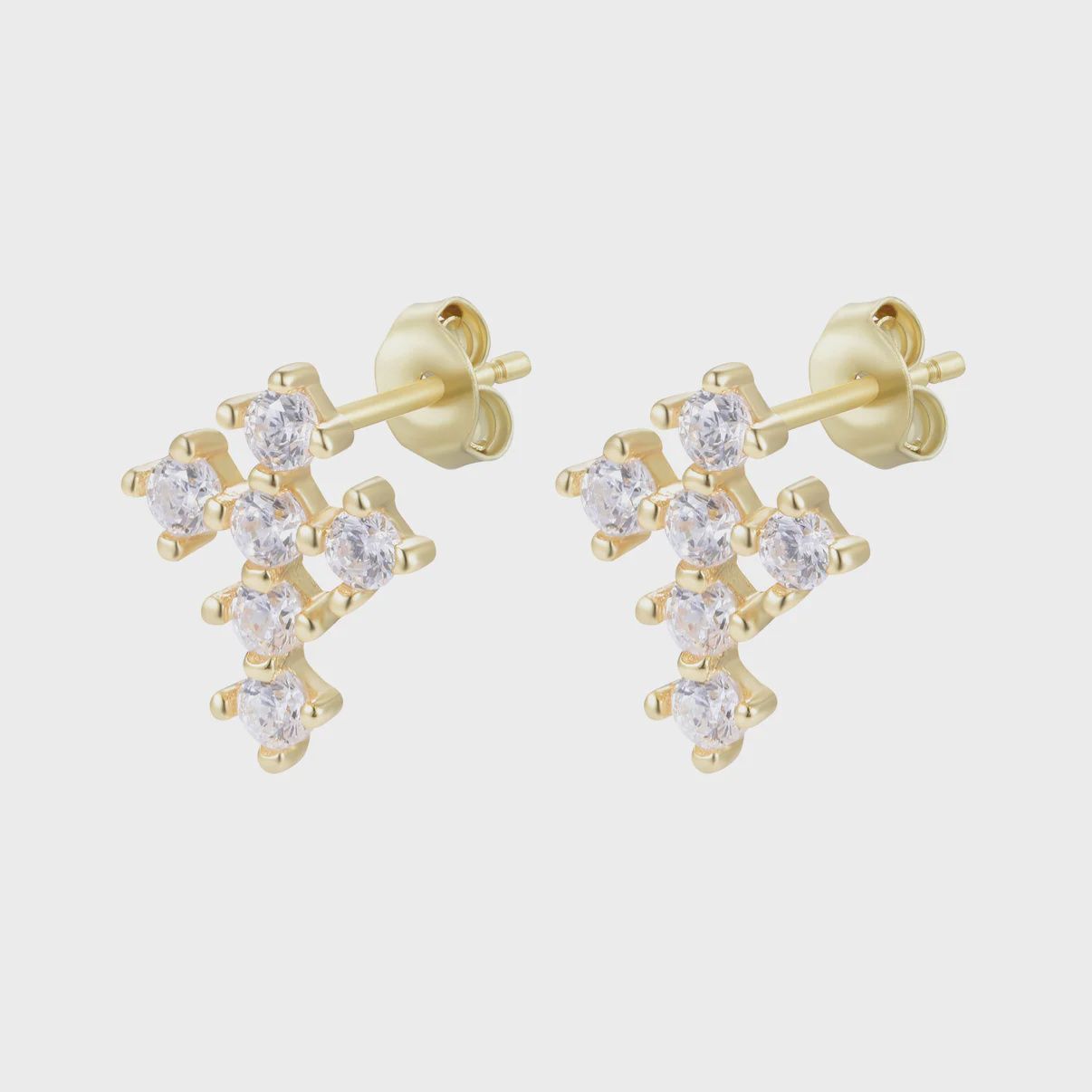 AVE ANISE MINI CROSS EARRINGS, Colour: GOLD