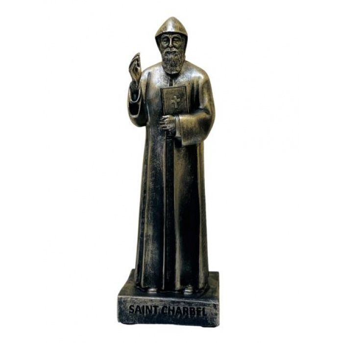 30CM St Charbel - Bronze