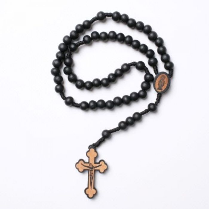 32cm Black Wood Rosary