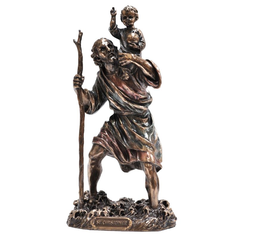 St Christopher 21.5cm - Bronze