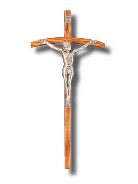 WALL CRUCIFIX - WOOD METAL 250MM