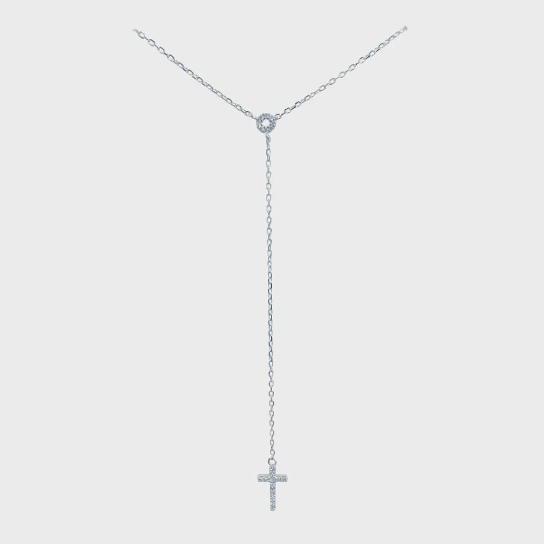 AVE HANGING CROSS NECKLACE