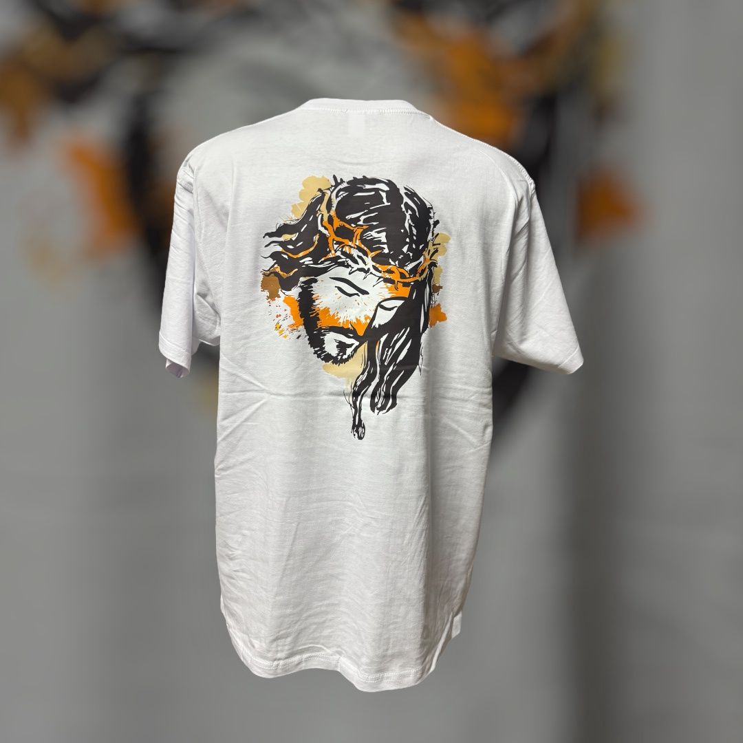 T-Shirts, Colour &amp; Style: Jesus | White, Size: 5XL