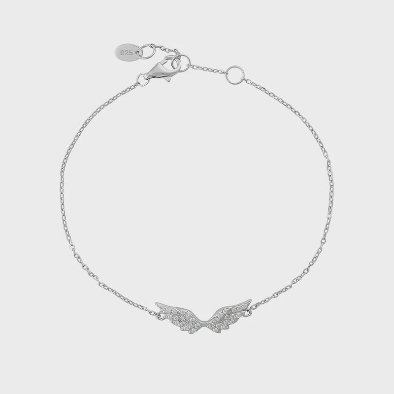 Angel Wings Bracelet with Crystals
